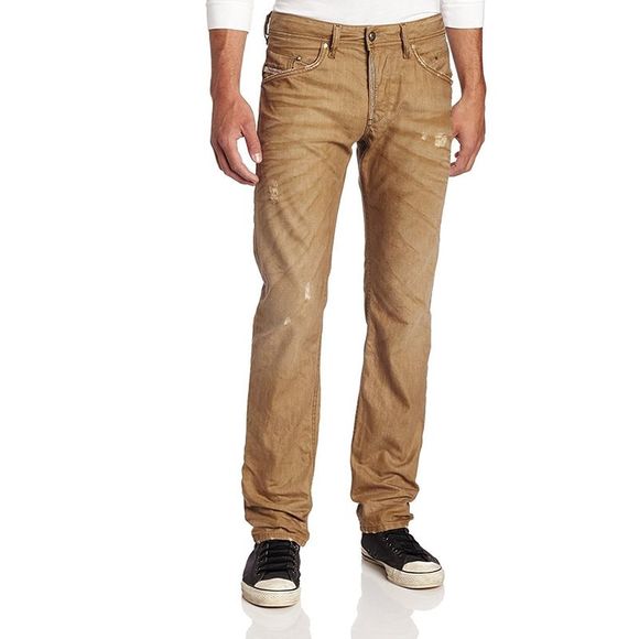 Diesel Men's Regular Slim-Tapered Belther Trousers Jean 0816B